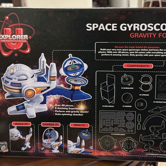 NIB Space Gyroscope Gravity Force S.T.E.A.M.  Build it,charge it, spin it - Picture 2 of 3